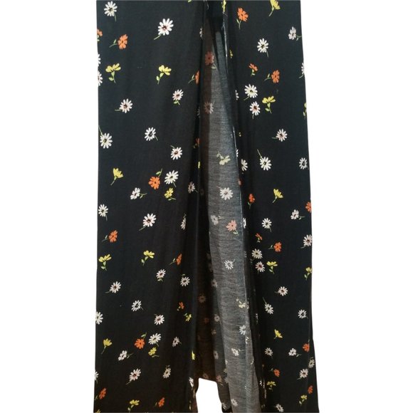 Forever 21 Floral Ruffle Slit Maxi Dress Size Med - Picture 7 of 12